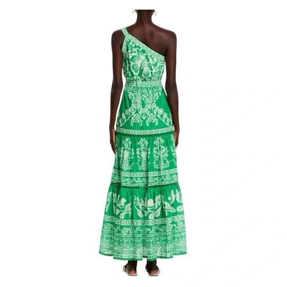 FARM RIO Sweet Garden Green Maxi Dress in Sweet Garden Green, Size S. - Picture 2 of 16